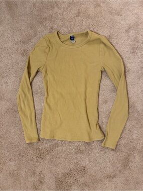 Old Navy Long Sleeve Ribbed Tee - Olive